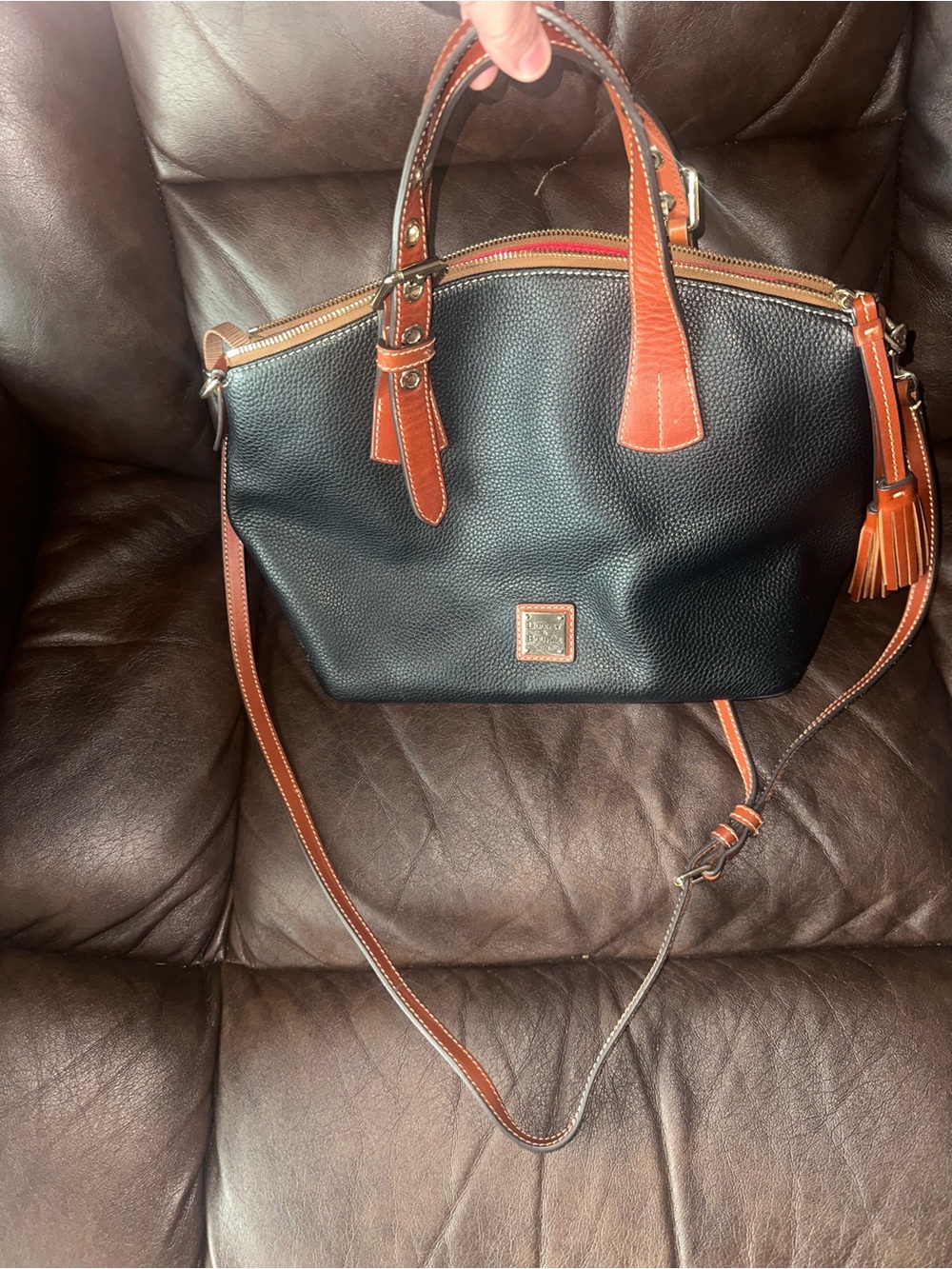 Dooney & Bourke Trina Satchel pebbled black